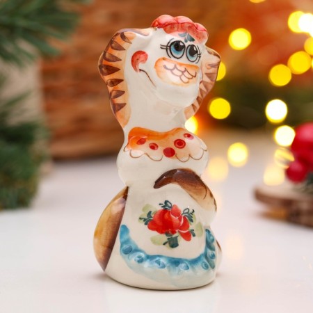New Year. Souvenir "Snake Lucy" 11 × 6.5 cm, gzhel, color