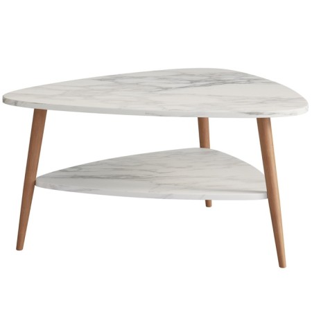 Commerce table "Delta", 780 × 770 × 418 mm, color white marble-1