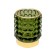Decorative candlelight made of colored glass, 70 × 70 × 80 mm, green color