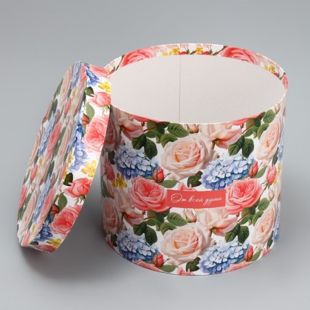 Set of hats 5 in 1, gift packaging, “flowers”, 13 x 14 - 19.5 x 22 cm-5