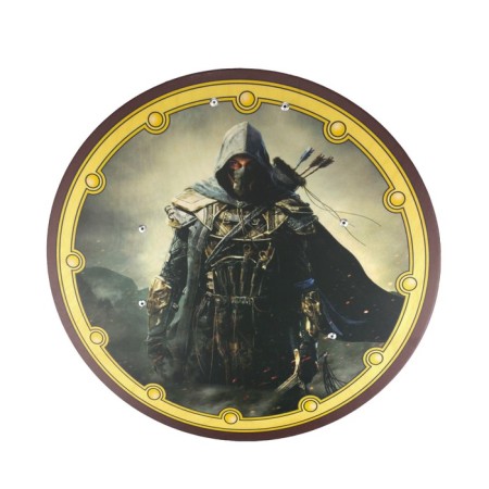 Wooden round shield "Warrior in a mask"-2