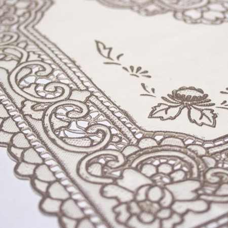 Openwork napkin Arabesque, 30 x 45 cm, beige color-1