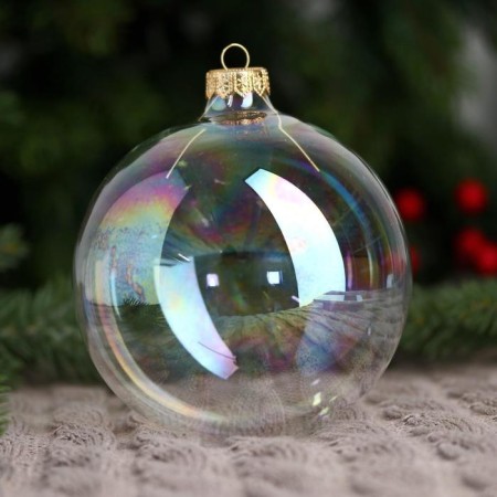 Glass ball with suspension, 10 cm chandelier