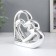 Souvenir ceramics "woven hearts" silver 12.3x3.5x11.8 cm