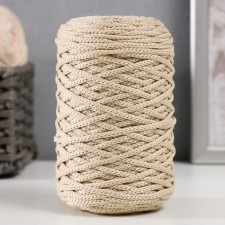 Knitting cord 100% polyester 3mm 100m/200 ± 20g (03-light-beige)