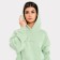 Women's sweatshirt was laid down, the color of the light green, size 44 (s)