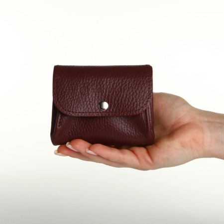 Monetnik on the button, Textura, burgundy color-6