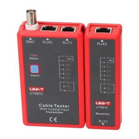 Cable tester Uni-T UT681c 106882, for RJ45, RJ11/12, BNC-1