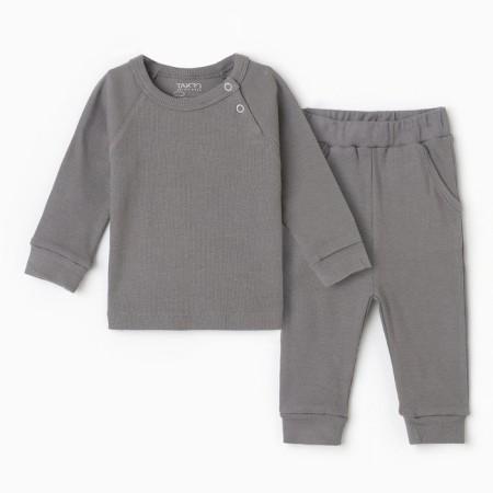 Kit for children (T-shirt/pants), gray color, height 68-74 (6-9 months)