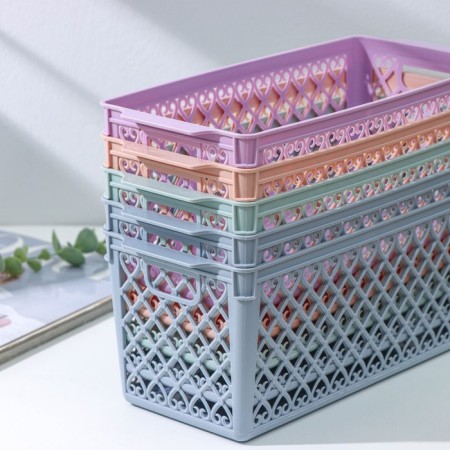Storage basket "Romano", plastic, 30 × 13.5 × 12 cm, color mix-3
