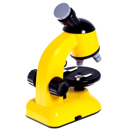 Children's microscope "Young scientist" Frendering x100, x400, x1200, backlight, yellow color-3