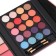 A set of decorative cosmetics (highlighter, blush, glitter, shadows, lipstick, eyebrow shadows)