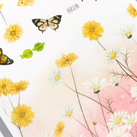 Sticker Plastic Interior color "Field of daisies" Set 2 sheets 30x90 cm-3