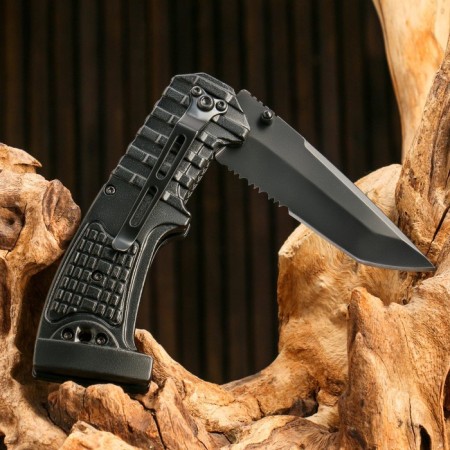 Singer folding knife with a clip, 90 mm, hilt: steel, aluminum, plastic, cardboard box-1