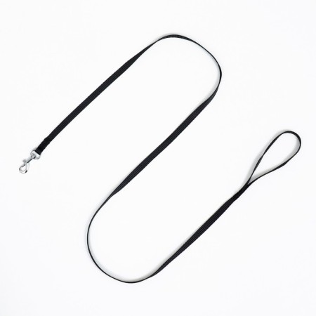 A set with a soft harness with a bow "Cell", L, leash 120 x 1.5 cm, og 35-50 cm, black 96837-8