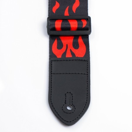 Guitar belt, flame, length 60-117 cm, width 5 cm-3