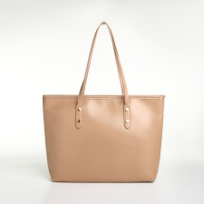 Women's bag with lightning, beige color