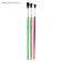 A set of brushes nylon, 3 pieces, flat, with plastic, colored handles