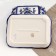 Rectangular oil, gzhel, porcelain, 12x18 cm