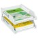 A set of paper trays horizontal Starong Istanus, 2 pieces, on metal rods, white