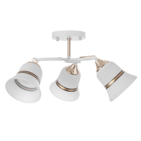 Elena chandelier 3x60W E27 white/gold 45x45x23cm-4