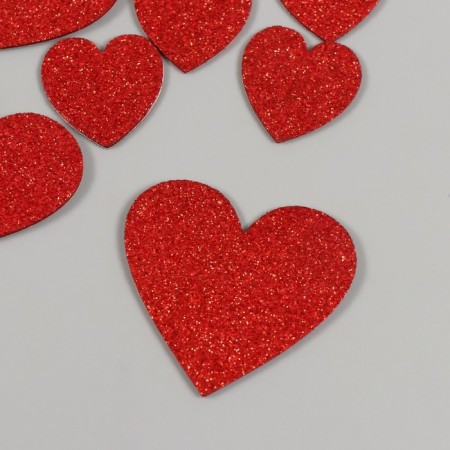Decor for the creativity of the "heart" red, blest. On an adhesive basis, 5.5 and 3 cm (set 10 pcs)-1