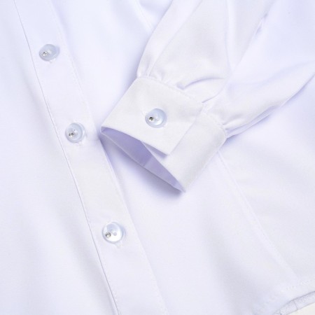 School blouse for girls, white color, height 128 cm-7