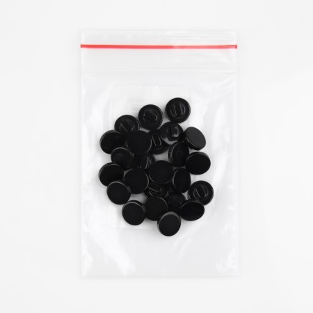 Button on the leg, d = 10 mm, the color is black-3