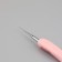 Knitting hook, bilateral, with silicone handle, d = 0.5/1 mm, 13.5 cm, pink color