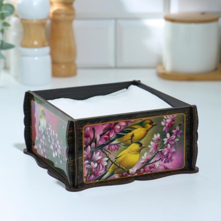 Napatnitsa Square "Spring Birds", 14x14x7.3 cm