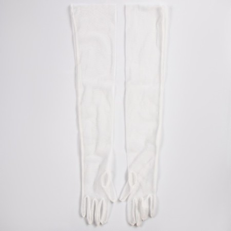 Carnival accessory- transparent gloves, white color-3