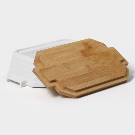 Bellatenero heat -resistant baking form, 1000 ml, 25.6 × 14.9 × 6.2 cm, white color-8