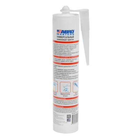 Silicone sealant 1100 Abro Masters is transparent, 280 ml, SS-1100-CL-1