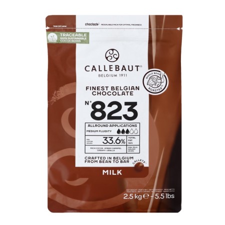 Chocolate confectionery dairy 33.6% Callebaut No. 823, tablet, 2.5 kg-3
