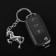 Cartage keychain, "Mustang", chrome