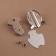 Bag's fastener, 3.3 × 2.3 cm, with a screw, silver color