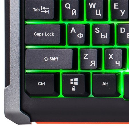 Retor keyboard 710g Black Death Black/Gray USB Multimedia for Gamer Led-8