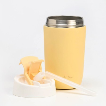 Thermal circle, 500 ml, SHOOL THK YOU, saves heat 6 hours, yellow-1
