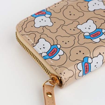 Children's wallet with lightning, beige color-3