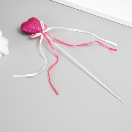 Decor for creativity "Heart" length 20 cm, raspberry-1