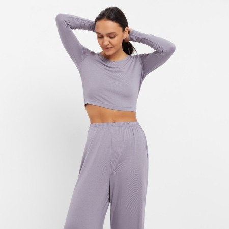 Female set (longshit, trousers) minku: Home Collection Color gray, size 46-3