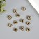 Decor for creativity Plastic "Black Sun Flower" set 12 pcs 1.4x1.4 cm