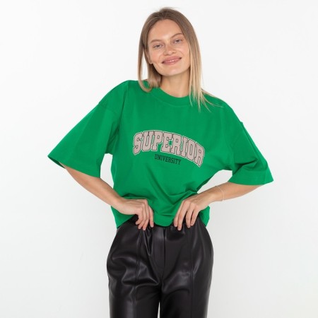 T -shirt female, green color, size 50-3