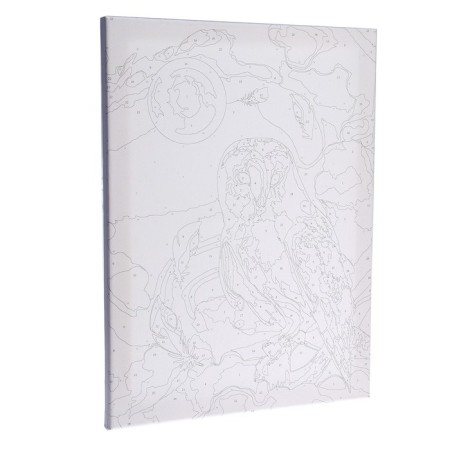 Picture on numbers on a canvas with a subframe "Fairytale Owl", 30x40 cm-1