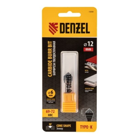 Denzel Borfrase, type K, metal, carbide, zenker 90 °, 12 mm-3
