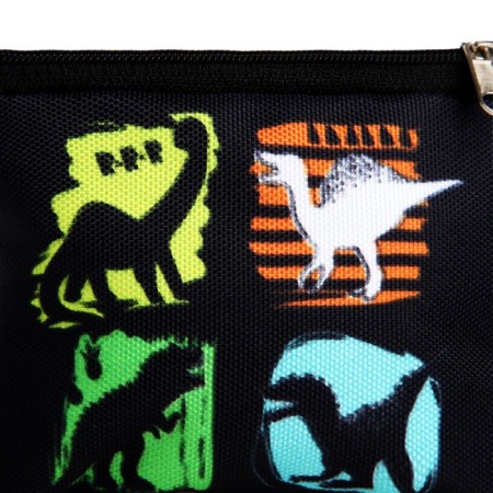 Children's textile wallet "Dino", 11x9x0.5 cm, black color-4