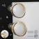 Earrings metal "circles" are dense, color gold