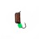 Mormyshka Wolfram Marlin’s Curs, 3 mm, 1.5 g, black + cube green UV, 15 pcs.