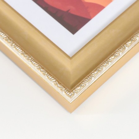 Photo frame plastic 10x15 cm "pastel" gold-2