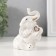 Souvenir ceramics "Elephant with heart" White with gold 5.7x7x9.5 cm